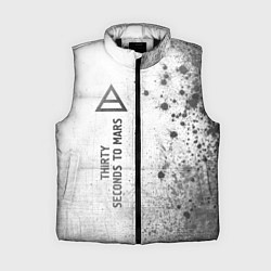 Женский жилет Thirty Seconds to Mars - white gradient по-вертика, цвет: 3D-черный