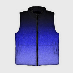 Женский жилет Градиент индиго из чёрно в синий текстура крошка