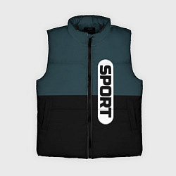 Женский жилет Sport чёрно-синий с белым, цвет: 3D-черный