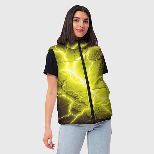 Женский жилет Color yellow black / 3D-Черный – фото 3