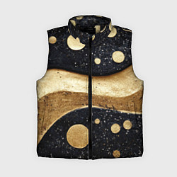 Женский жилет Золотая объемная абстракция - текстура