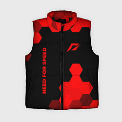 Женский жилет Need for Speed - red gradient вертикально, цвет: 3D-черный