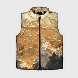 Женский жилет Золотая объемная текстура, цвет: 3D-черный