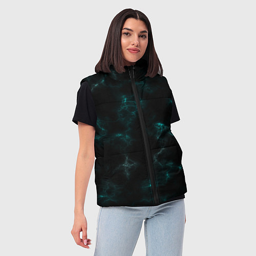 Женский жилет Color black turquoise / 3D-Черный – фото 3