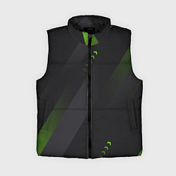 Женский жилет Color black green