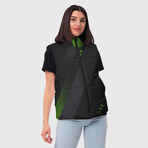 Женский жилет Color black green / 3D-Черный – фото 3