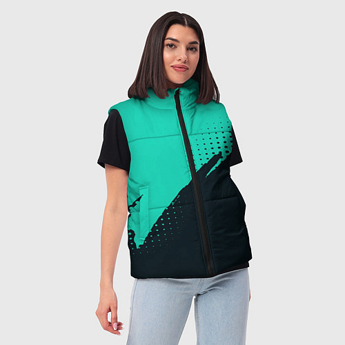 Женский жилет Color black light blue / 3D-Черный – фото 3