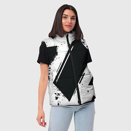 Женский жилет Color black white / 3D-Черный – фото 3