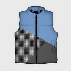 Женский жилет Сине-серый геометричный, цвет: 3D-черный