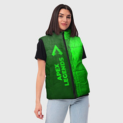 Женский жилет Apex Legends - green gradient по-вертикали, цвет: 3D-черный — фото 2