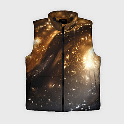 Женский жилет Блестящая текстура кофейного цвета, цвет: 3D-черный