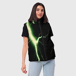 Женский жилет Lightning yellow текстура, цвет: 3D-черный — фото 2