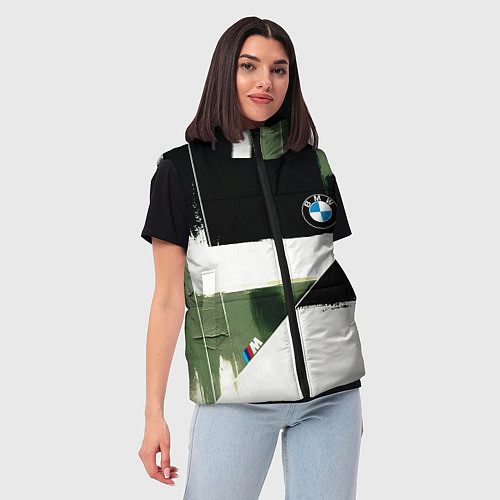 Женский жилет BMW логотип / 3D-Черный – фото 3