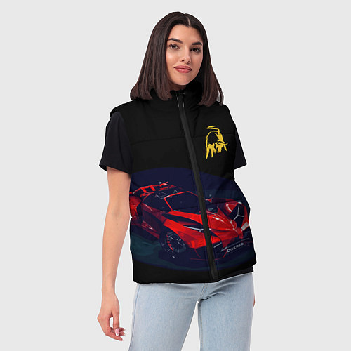 Женский жилет Lamborghini Diverso - motorsport / 3D-Черный – фото 3
