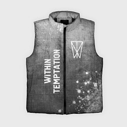 Женский жилет Within Temptation - grey gradient вертикально, цвет: 3D-черный