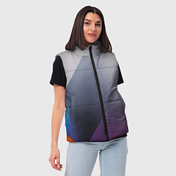 Женский жилет Color grey with stripes, цвет: 3D-черный — фото 2