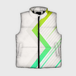 Женский жилет Color white line green, цвет: 3D-черный