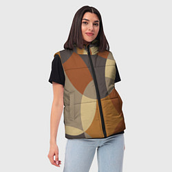 Женский жилет Графические цветные текстуры и паттерны, цвет: 3D-черный — фото 2