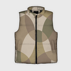 Женский жилет Цветной графический паттерн мозаика, цвет: 3D-черный
