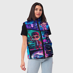 Женский жилет GTA chibi style, цвет: 3D-черный — фото 2