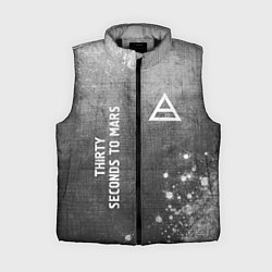 Женский жилет Thirty Seconds to Mars - grey gradient вертикально, цвет: 3D-черный