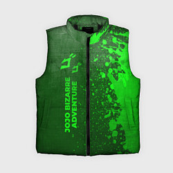 Женский жилет JoJo Bizarre Adventure - green gradient по-вертика, цвет: 3D-черный