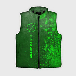 Женский жилет Akame ga Kill - green gradient по-вертикали, цвет: 3D-черный