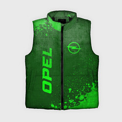 Женский жилет Opel - green gradient вертикально, цвет: 3D-черный