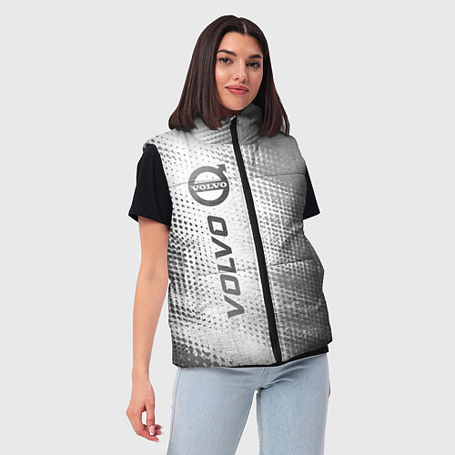 Женский жилет Volvo - white gradient по-вертикали / 3D-Черный – фото 3