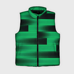 Женский жилет Color green square, цвет: 3D-черный