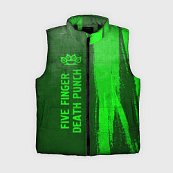 Женский жилет Five Finger Death Punch - green gradient по-вертик, цвет: 3D-черный