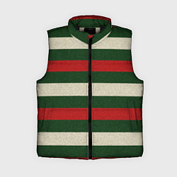 Женский жилет Цветные лини текстура ткани, цвет: 3D-черный