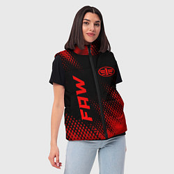 Женский жилет FAW - red gradient вертикально, цвет: 3D-черный — фото 2