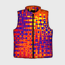 Женский жилет Пламенный сочный оранжево-синий