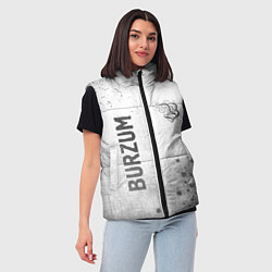 Женский жилет Burzum - white gradient вертикально, цвет: 3D-черный — фото 2