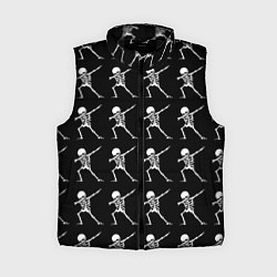 Женский жилет Танцующие скелеты, цвет: 3D-черный