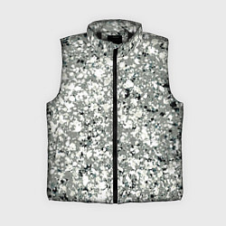 Женский жилет Серый абстрактный с белыми кляксами