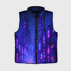 Женский жилет Одинокий город неона