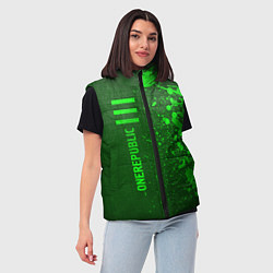 Женский жилет OneRepublic - green gradient по-вертикали, цвет: 3D-черный — фото 2