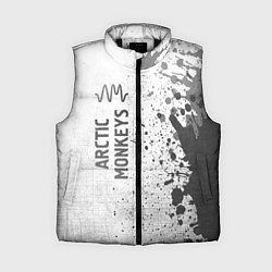 Женский жилет Arctic Monkeys - white gradient по-вертикали, цвет: 3D-черный