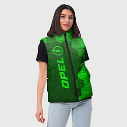 Женский жилет Opel - green gradient по-вертикали, цвет: 3D-черный — фото 2