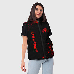 Женский жилет Король и Шут - red gradient вертикально, цвет: 3D-черный — фото 2