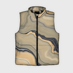 Женский жилет Песочный мрамор, цвет: 3D-черный