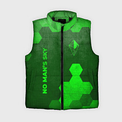 Женский жилет No Mans Sky - green gradient вертикально, цвет: 3D-черный
