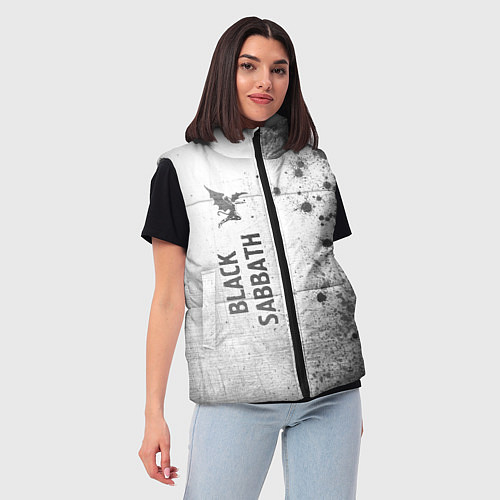 Женский жилет Black Sabbath - white gradient по-вертикали / 3D-Черный – фото 3