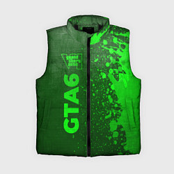 Женский жилет GTA6 - green gradient по-вертикали, цвет: 3D-черный