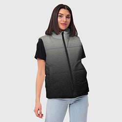 Женский жилет Градиент металлический тёмно-серый, цвет: 3D-черный — фото 2