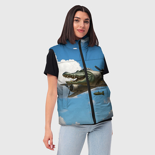 Женский жилет Бомбардиро крокодило / 3D-Черный – фото 3
