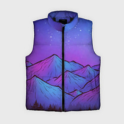 Женский жилет Горы под звездным небом, цвет: 3D-черный