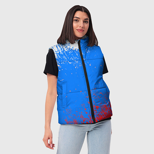 Женский жилет Патриот - флаг / 3D-Черный – фото 3